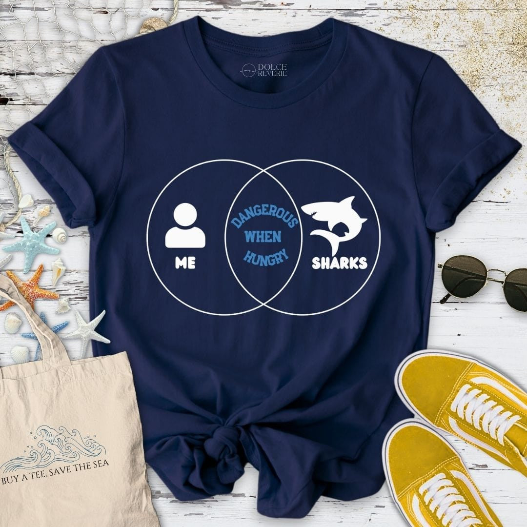 Dangerous When Hungry T-Shirt - Ocean Graphic Tee - Gift for Ocean Lovers - Unisex