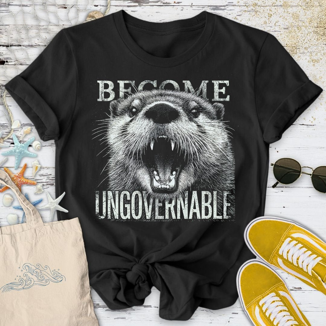 Ungovernable, Otter T-Shirt - Ocean Graphic Tee - Gift for Ocean Lovers - Unisex