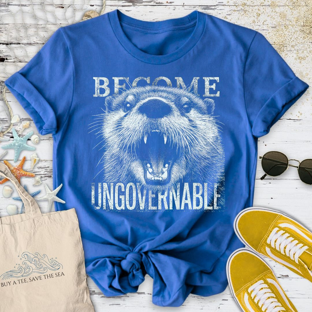 Ungovernable, Otter T-Shirt - Ocean Graphic Tee - Gift for Ocean Lovers - Unisex