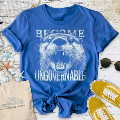Ungovernable, Otter T-Shirt - Ocean Graphic Tee - Gift for Ocean Lovers - Unisex