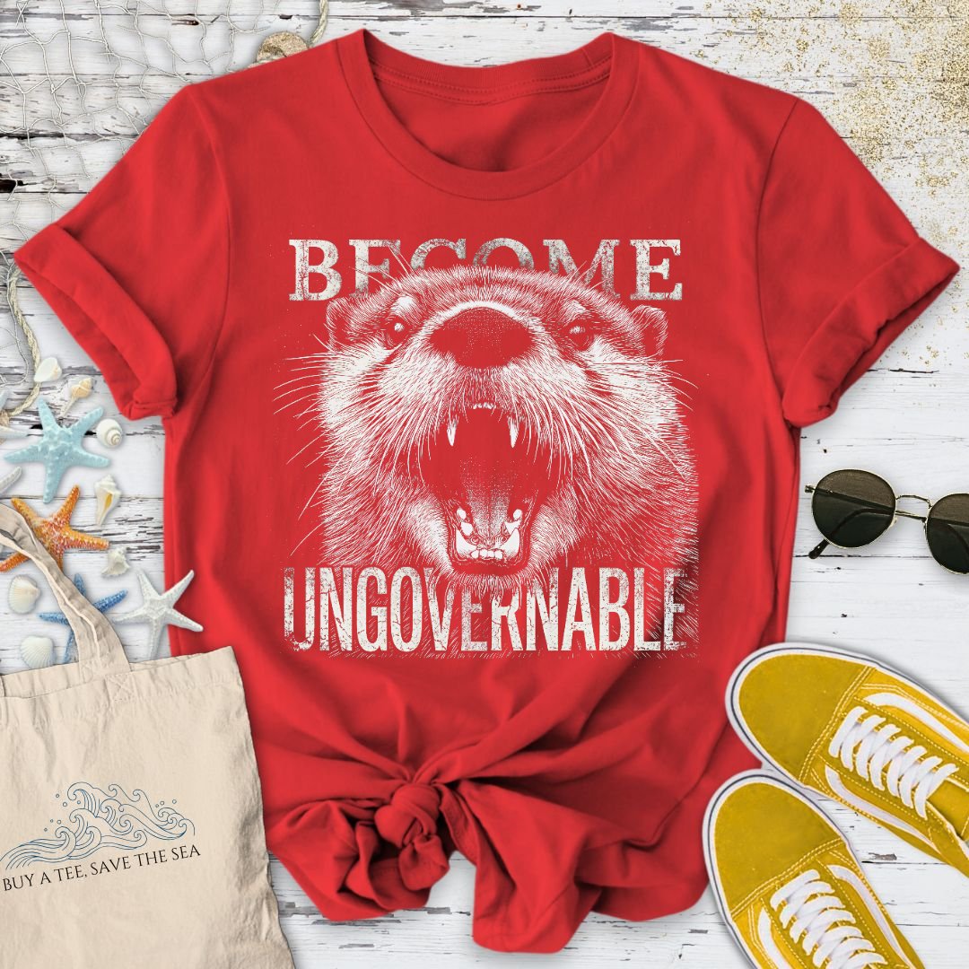 Ungovernable, Otter T-Shirt - Ocean Graphic Tee - Gift for Ocean Lovers - Unisex