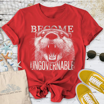 Ungovernable, Otter T-Shirt - Ocean Graphic Tee - Gift for Ocean Lovers - Unisex
