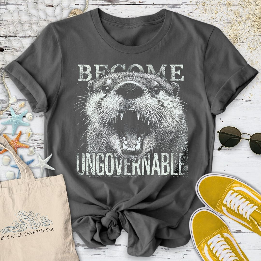 Ungovernable, Otter T-Shirt - Ocean Graphic Tee - Gift for Ocean Lovers - Unisex