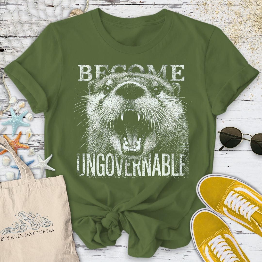 Ungovernable, Otter T-Shirt - Ocean Graphic Tee - Gift for Ocean Lovers - Unisex