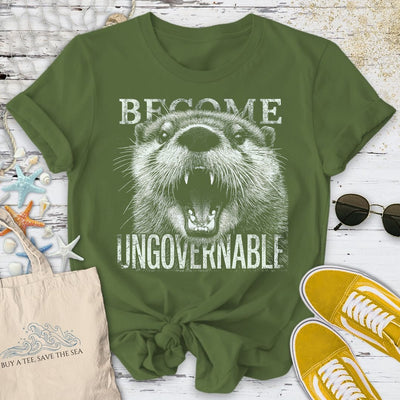 Ungovernable, Otter T-Shirt - Ocean Graphic Tee - Gift for Ocean Lovers - Unisex