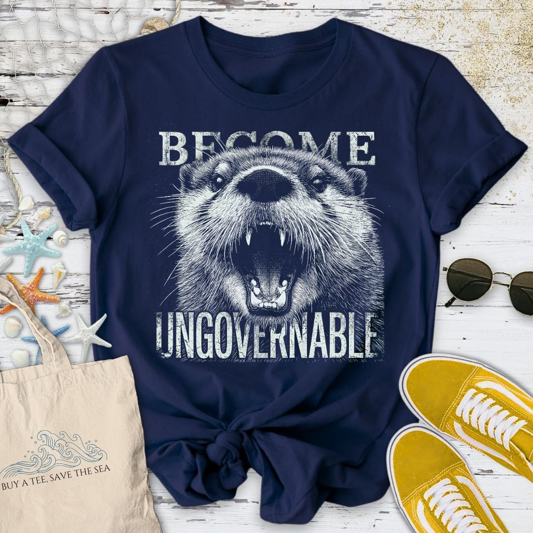 Ungovernable, Otter T-Shirt - Ocean Graphic Tee - Gift for Ocean Lovers - Unisex