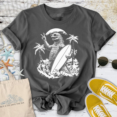Godzilla Surfer II T-Shirt - Ocean Graphic Tee - Gift for Ocean Lovers - Unisex