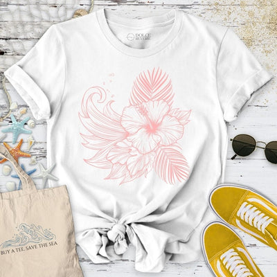 Hibiscus T-Shirt - Ocean Graphic Tee - Gift for Ocean Lovers - Unisex