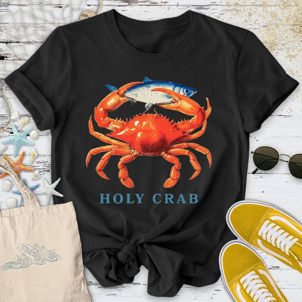 Holy Crab T-Shirt - Ocean Graphic Tee - Gift for Ocean Lovers - Unisex