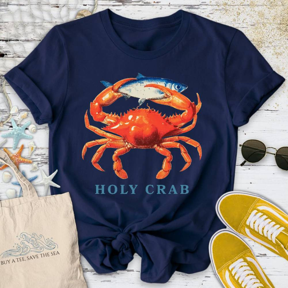 Holy Crab T-Shirt - Ocean Graphic Tee - Gift for Ocean Lovers - Unisex