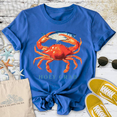 Holy Crab T-Shirt - Ocean Graphic Tee - Gift for Ocean Lovers - Unisex