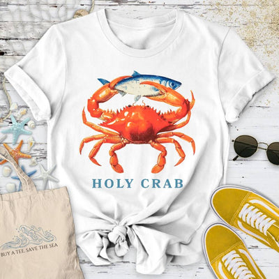 Holy Crab T-Shirt - Ocean Graphic Tee - Gift for Ocean Lovers - Unisex