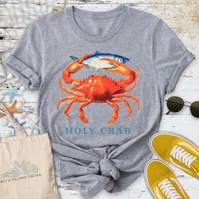 Holy Crab T-Shirt - Ocean Graphic Tee - Gift for Ocean Lovers - Unisex