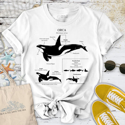 Orca Anatomy T-Shirt - Ocean Graphic Tee - Gift for Ocean Lovers - Unisex