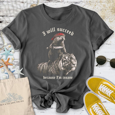 I Will Succeed, Sea Otter T-Shirt - Ocean Graphic Tee - Gift for Ocean Lovers - Unisex