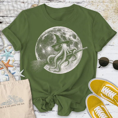 Witch Octopus T-Shirt - Ocean Graphic Tee - Gift for Ocean Lovers - Unisex