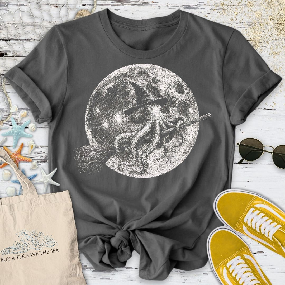 Witch Octopus T-Shirt - Ocean Graphic Tee - Gift for Ocean Lovers - Unisex