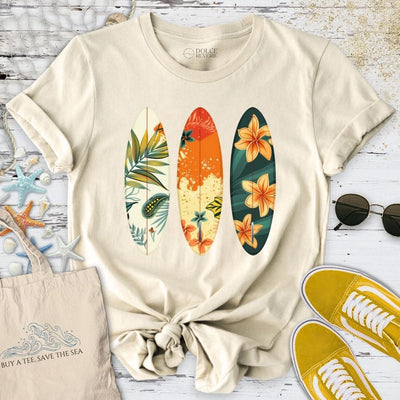 3 Boards T-Shirt - Ocean Graphic Tee - Gift for Ocean Lovers - Unisex
