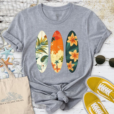 3 Boards T-Shirt - Ocean Graphic Tee - Gift for Ocean Lovers - Unisex