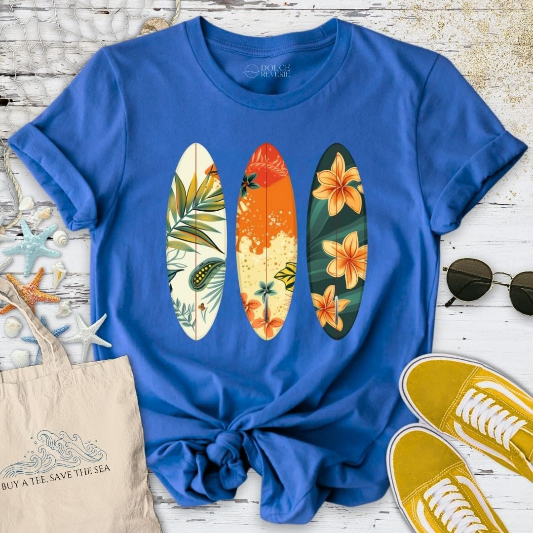 3 Boards T-Shirt - Ocean Graphic Tee - Gift for Ocean Lovers - Unisex