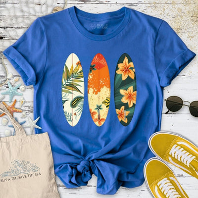 3 Boards T-Shirt - Ocean Graphic Tee - Gift for Ocean Lovers - Unisex