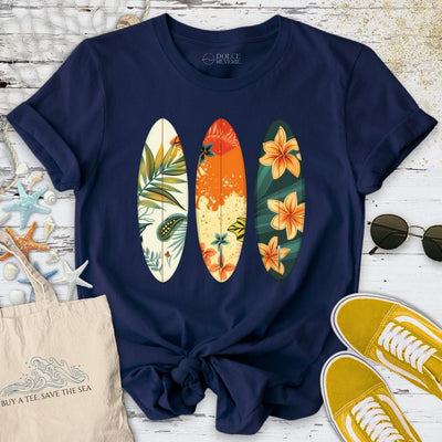 3 Boards T-Shirt - Ocean Graphic Tee - Gift for Ocean Lovers - Unisex