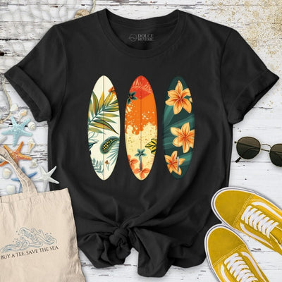 3 Boards T-Shirt - Ocean Graphic Tee - Gift for Ocean Lovers - Unisex
