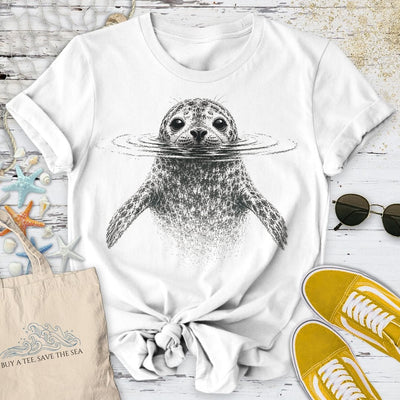 Swimming Seal T-Shirt - Ocean Graphic Tee - Gift for Ocean Lovers - Unisex