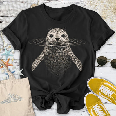 Swimming Seal T-Shirt - Ocean Graphic Tee - Gift for Ocean Lovers - Unisex