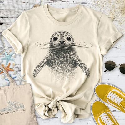 Swimming Seal T-Shirt - Ocean Graphic Tee - Gift for Ocean Lovers - Unisex