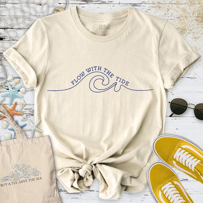 Flow With The Tide T-Shirt - Ocean Graphic Tee - Gift for Ocean Lovers - Unisex