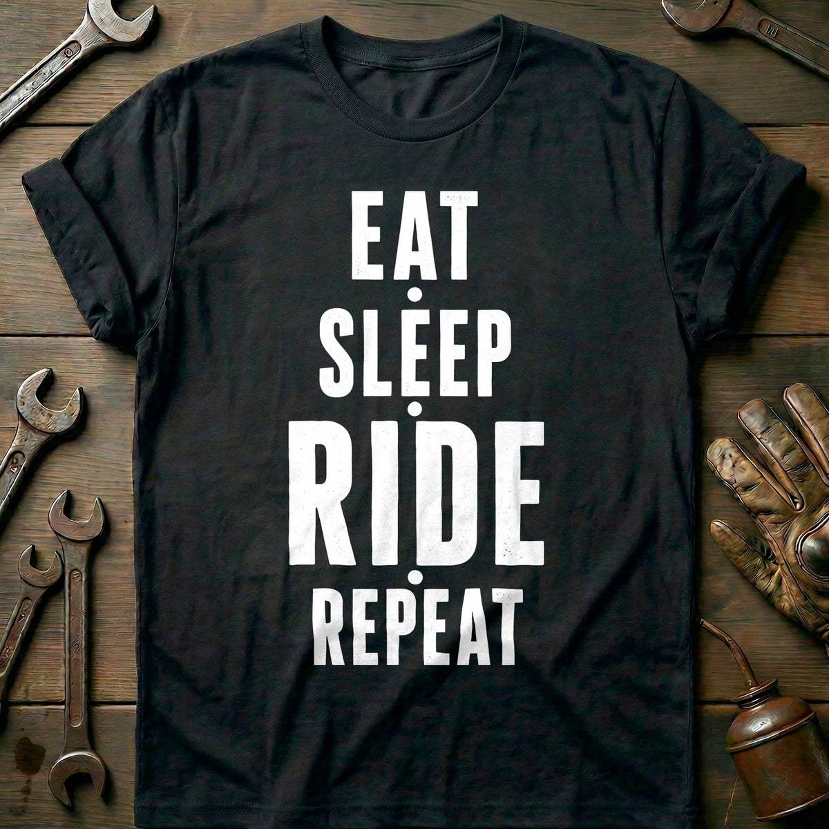 Eat Sleep Ride Repeat 22 Motorcycle T-Shirt AU Gift For Biker