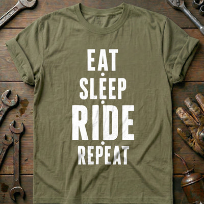 Eat Sleep Ride Repeat 22 Motorcycle T-Shirt AU Gift For Biker