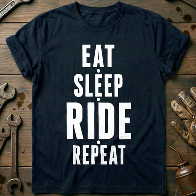 Eat Sleep Ride Repeat 22 Motorcycle T-Shirt AU Gift For Biker