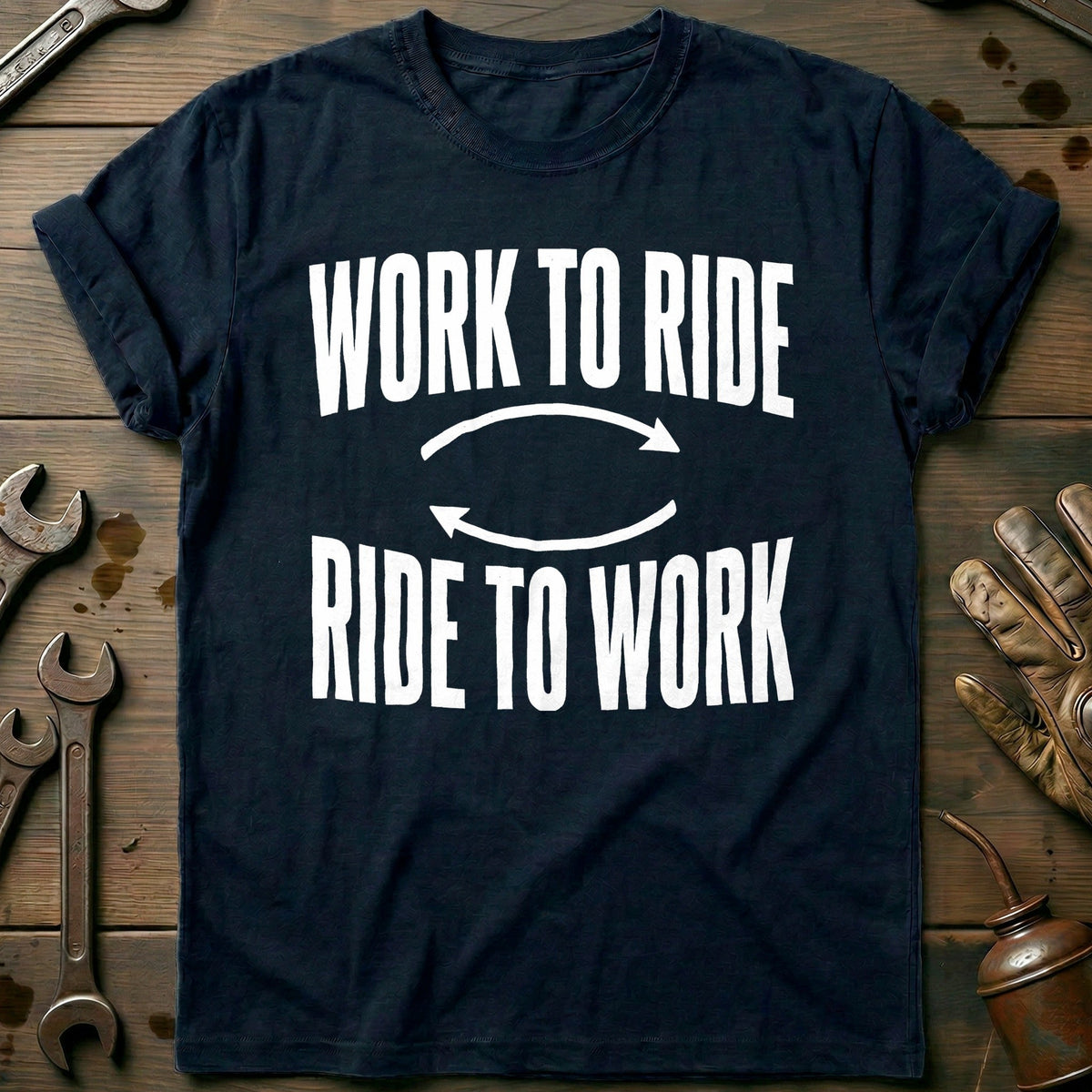 Work to Ride Ride to Work 78 Motorcycle T-Shirt US Gift For Biker
