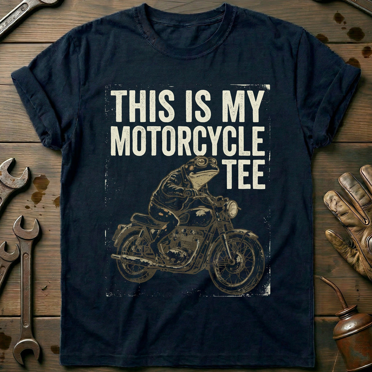 This is my Biker Frog 40 Motorcycle T-Shirt AU Gift For Biker