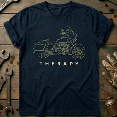 Touring Bagger Therapy 85 Motorcycle T-Shirt US Gift For Biker