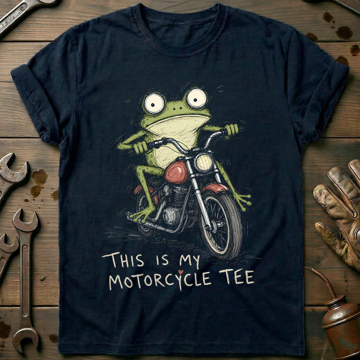 This is my Biker Frog 25 Motorcycle T-Shirt US Gift For Biker