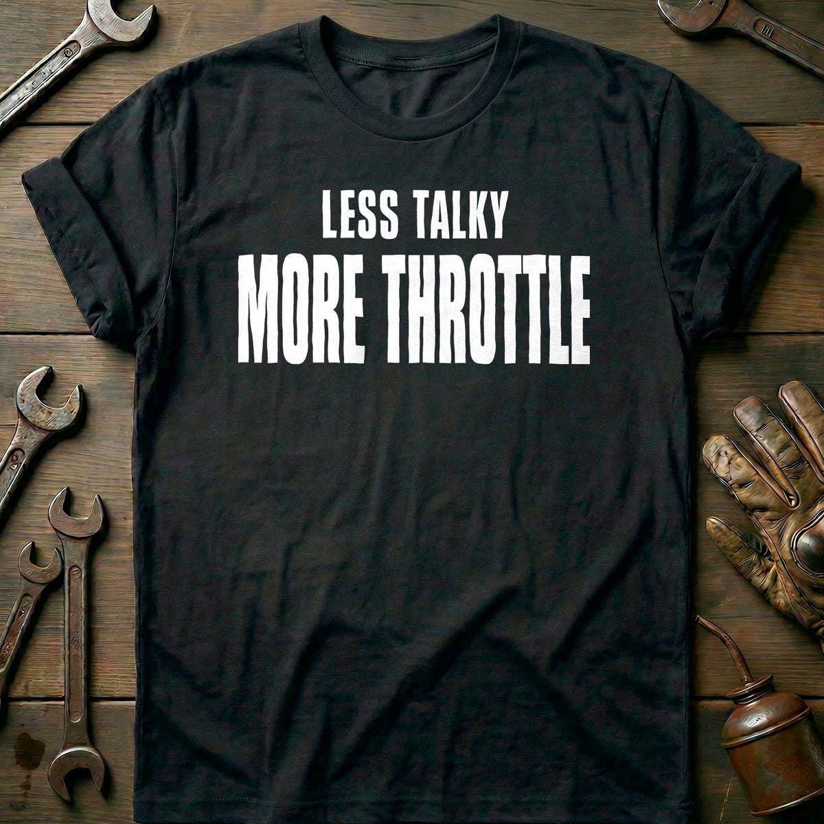 Less Talky More Throttle 86 Motorcycle T-Shirt AU Gift For Biker