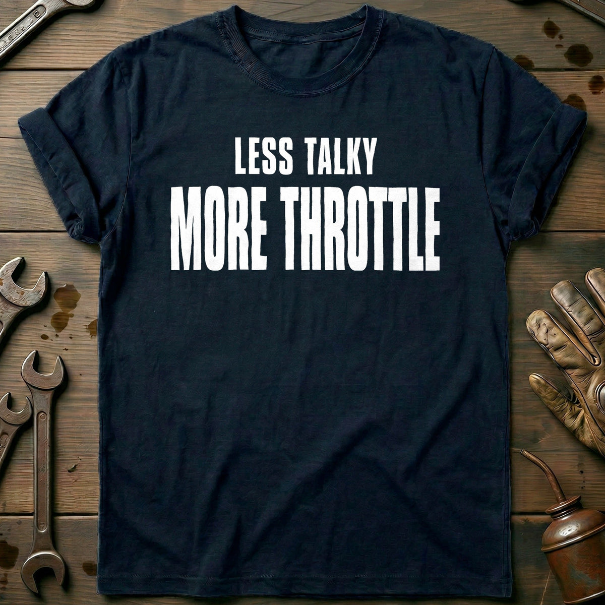Less Talky More Throttle 86 Motorcycle T-Shirt AU Gift For Biker