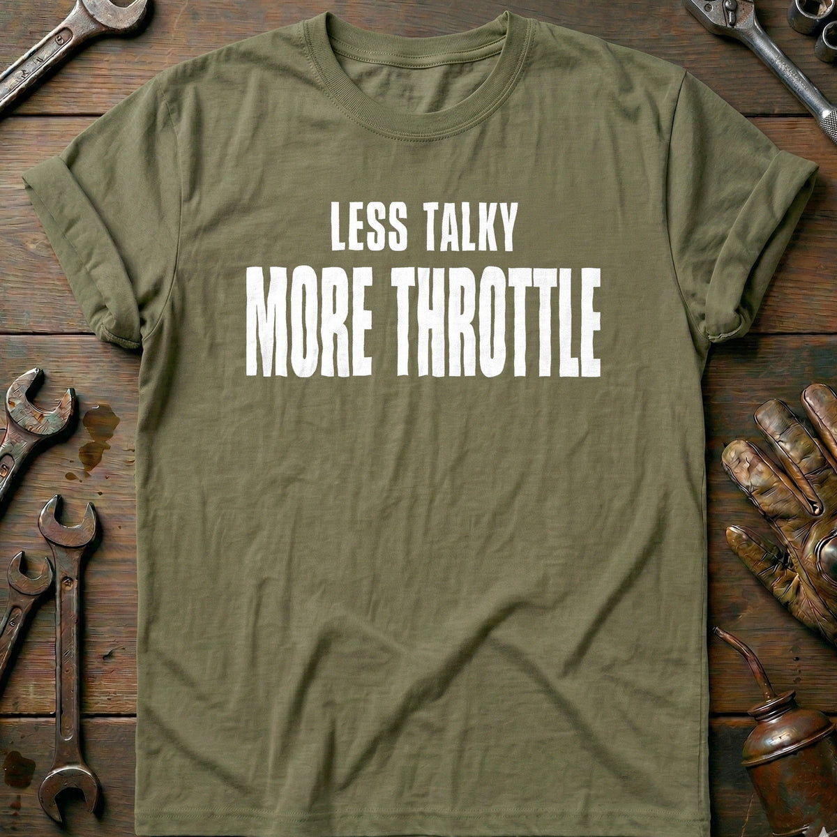 Less Talky More Throttle 86 Motorcycle T-Shirt AU Gift For Biker