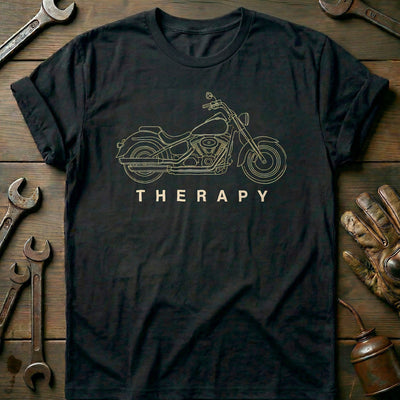 Cruiser Therapy 56 Motorcycle T-Shirt EU Gift For Biker