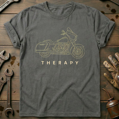 Touring Bagger Therapy 85 Motorcycle T-Shirt EU Gift For Biker