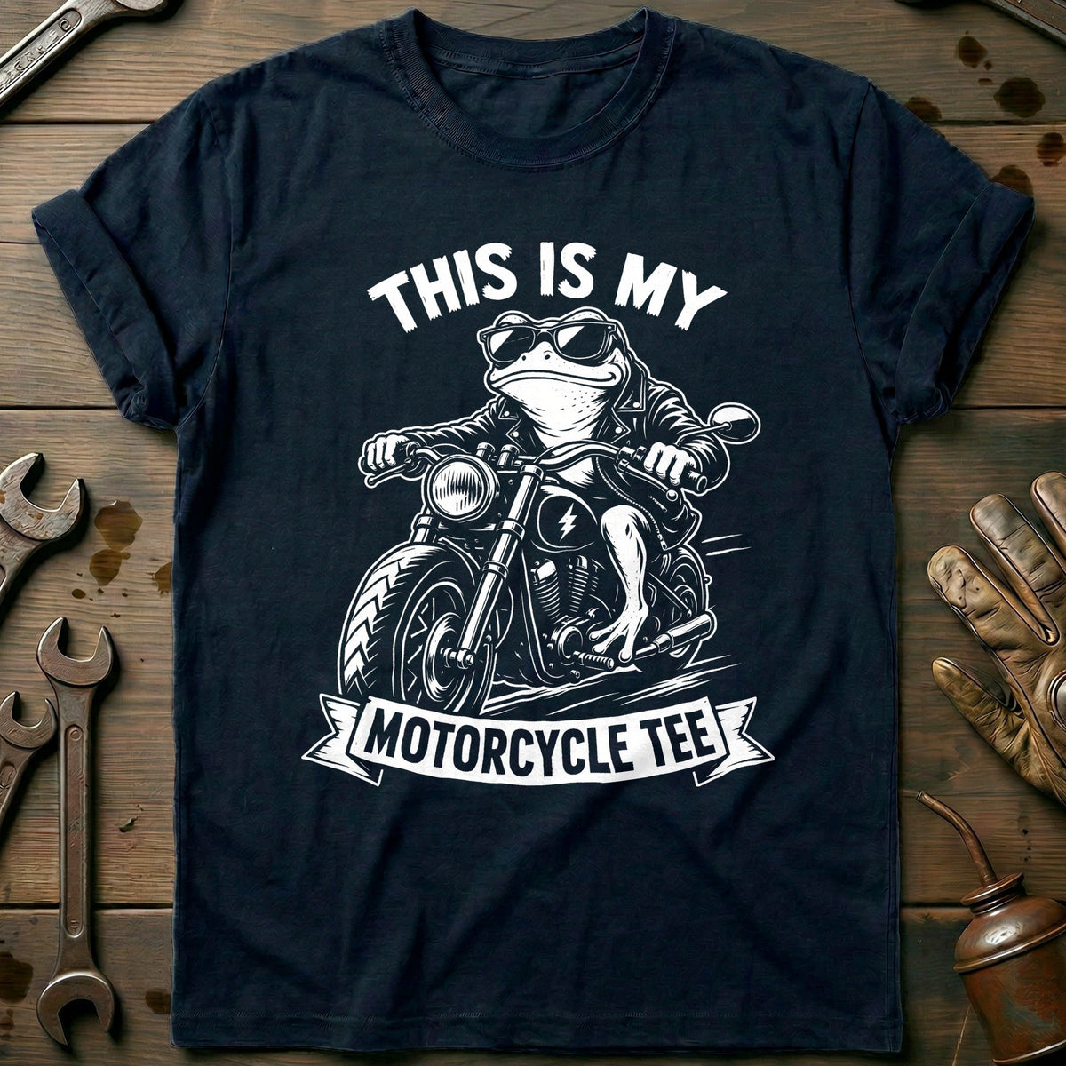 This is my Biker Frog 32 Motorcycle T-Shirt AU Gift For Biker