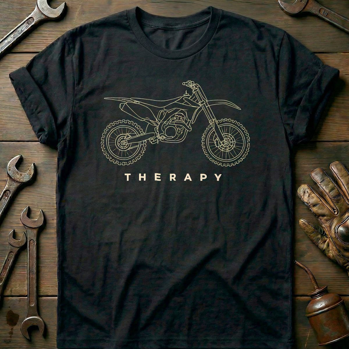 Motocross Therapy 34 Motorcycle T-Shirt AU Gift For Biker