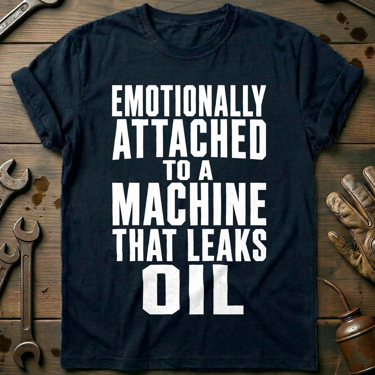 Emotionally Attached to a Machine That Leaks Oil 93 Motorcycle T-Shirt EU Gift For Biker