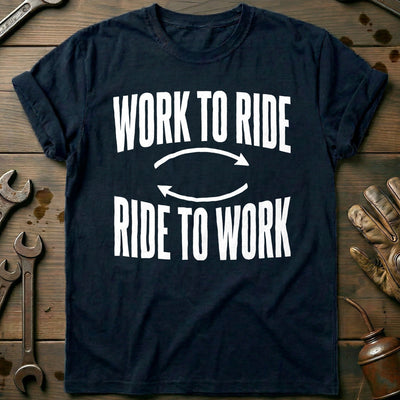 Work to Ride Ride to Work 78 Motorcycle T-Shirt AU Gift For Biker
