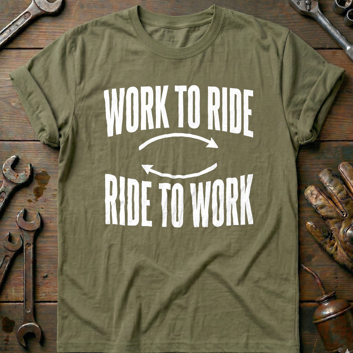 Work to Ride Ride to Work 78 Motorcycle T-Shirt AU Gift For Biker