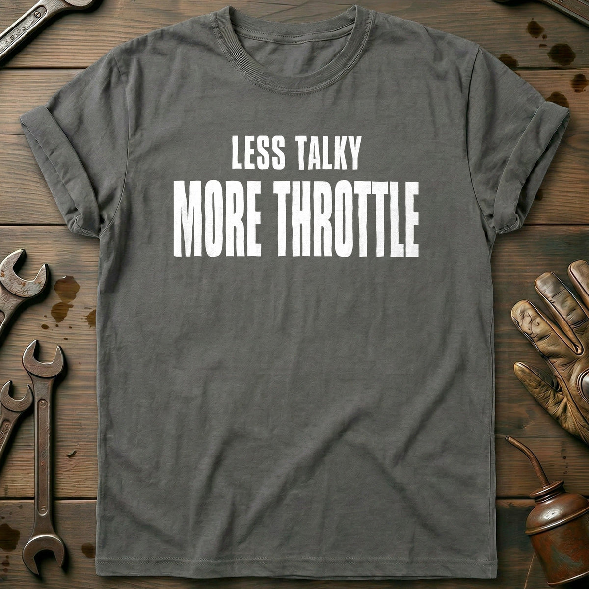 Less Talky More Throttle 86 Motorcycle T-Shirt EU Gift For Biker