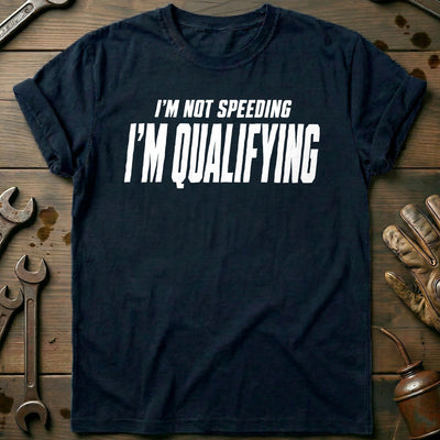 I'm Not Speeding I'm Qualifying 57 Motorcycle T-Shirt Gift For Biker